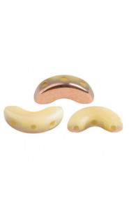 Les perles par Puca® Arcos beads Opaque beige capri gold 13010/27101